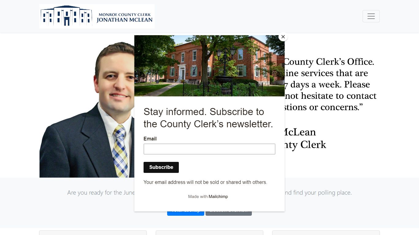 Monroe County Clerk Jonathan McLean - Monroe County, Illinois